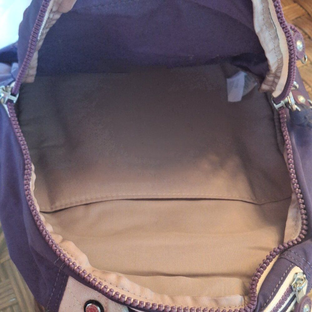 NWT Kipling Seoul Small Backpack Galaxy Blue Rubber Monkey Charm - Picture 9 of 12